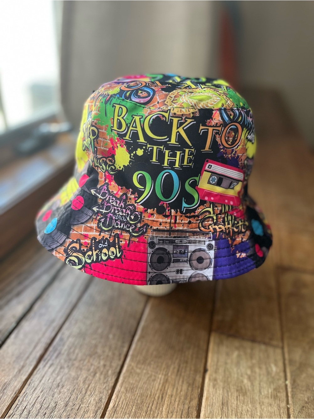 Source Unknown Multicolor 'Back to the 90s' Bucket Hat